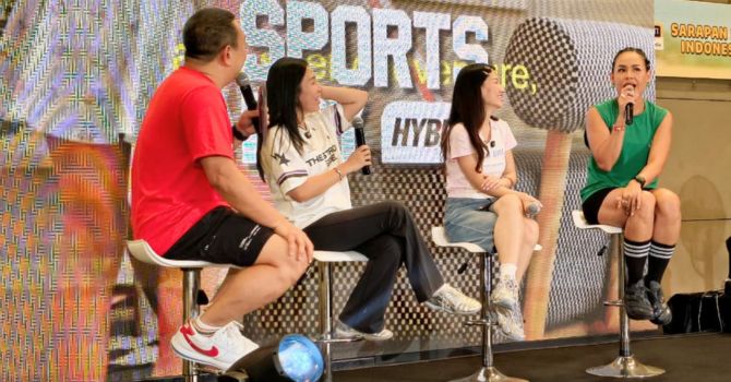 Melanie Ricardo menjelaskan pentingnya aktivitas olahraga dan quality time bersama anak melalui olahraga keluarga