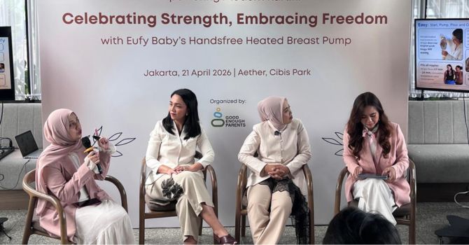 Suasana sesi edukasi laktasi pada acara New Product Launching eufy Baby Category oleh eufy sub-brand Anker Innovations di Hari Kartini, membahas dukungan teknologi untuk ibu aktif menyusui