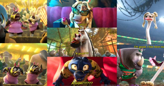 Film Goat berkisah soal perjuangan kambing kecil yang mengejar bola di lapangan roarball raksasa,