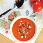 Sup Krim Tomat dengan Sosis