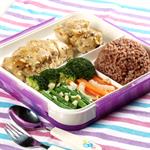 Nasi Merah Dada Ayam Marinate dan Tumis Sayur Ala Dewi Rezer