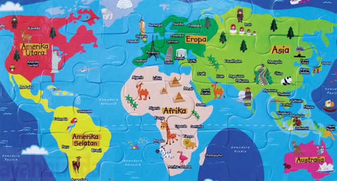 Puzzle Atlas  Dunia 